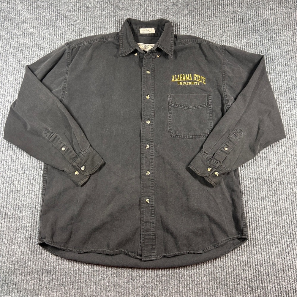 Most Wanted Shirt Men's M Alabama State University Black Button Down HBCU‎